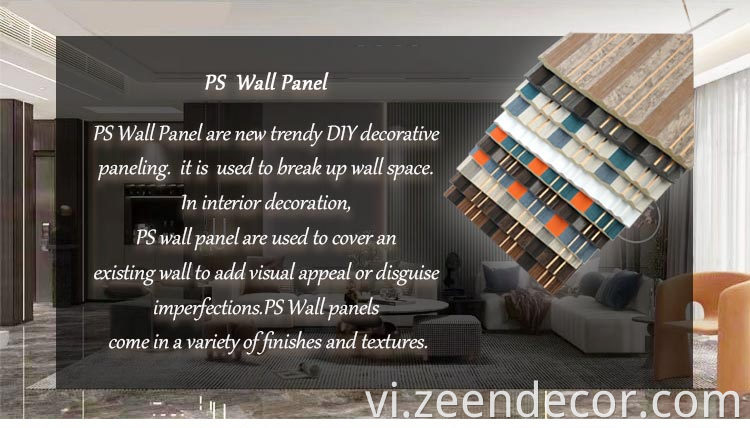 PS Wall Panel.PS Solid 3D Wall Panel.PS PVC Wall Panel.Eco Friendly Interior Wall Cladding.